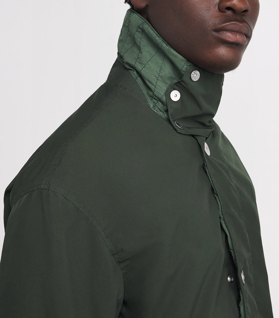 Stone Island Green Canvas Waterproof Compass Jacket