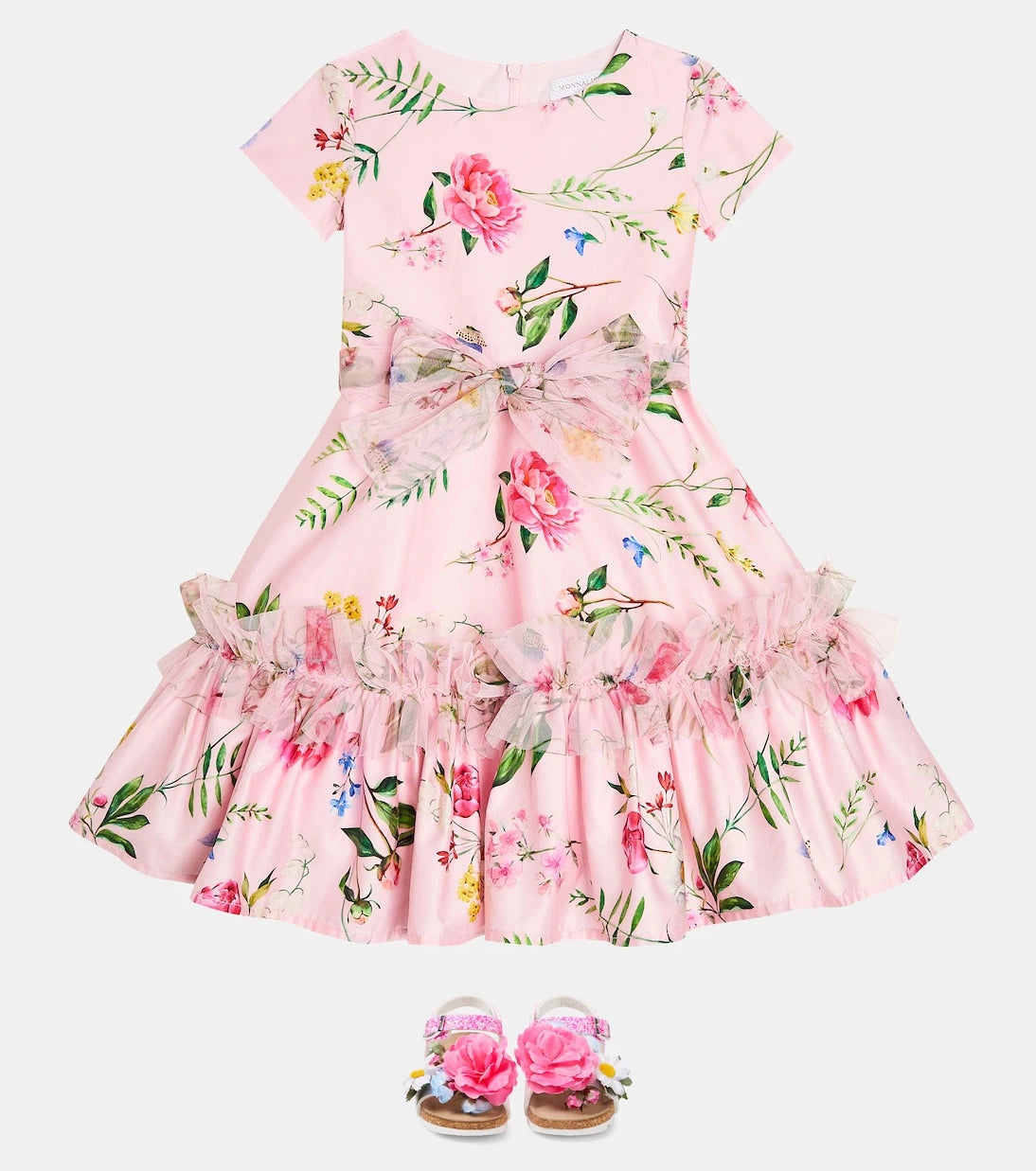 Monnalisa - Floral cotton dress