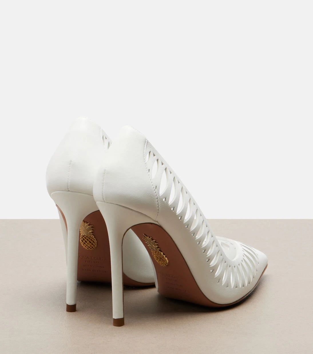 Aquazzura - Gisele perforated leather pumps