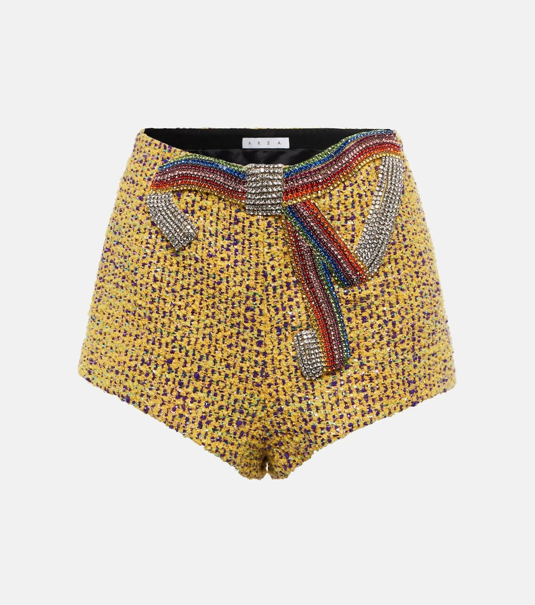 Area - Crystal-embellished tweed shorts