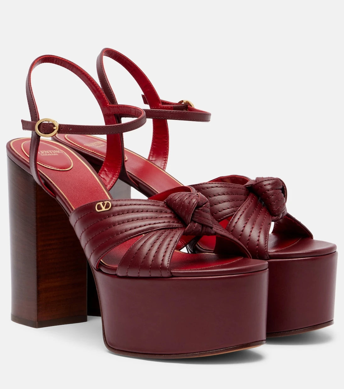 Valentino Garavani - Crasher VLogo leather platform sandals