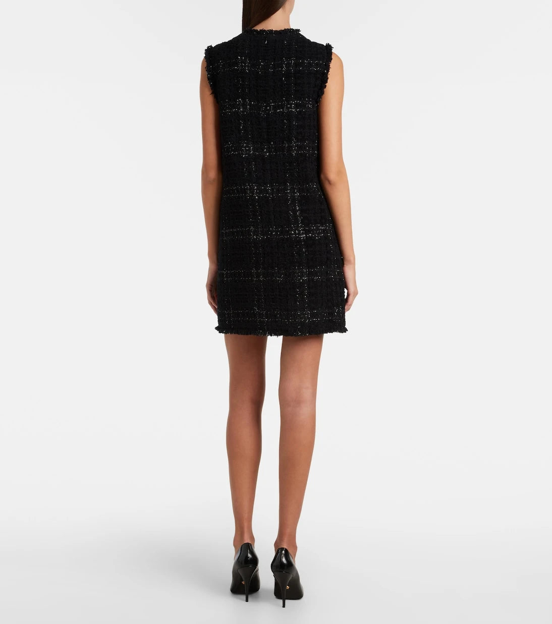 Versace - Medusa '95 cotton-blend tweed minidress