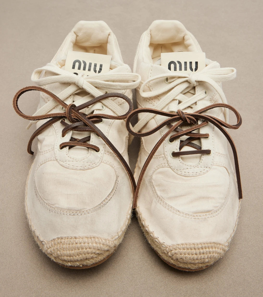 Miu Miu - Gymnasium canvas sneakers