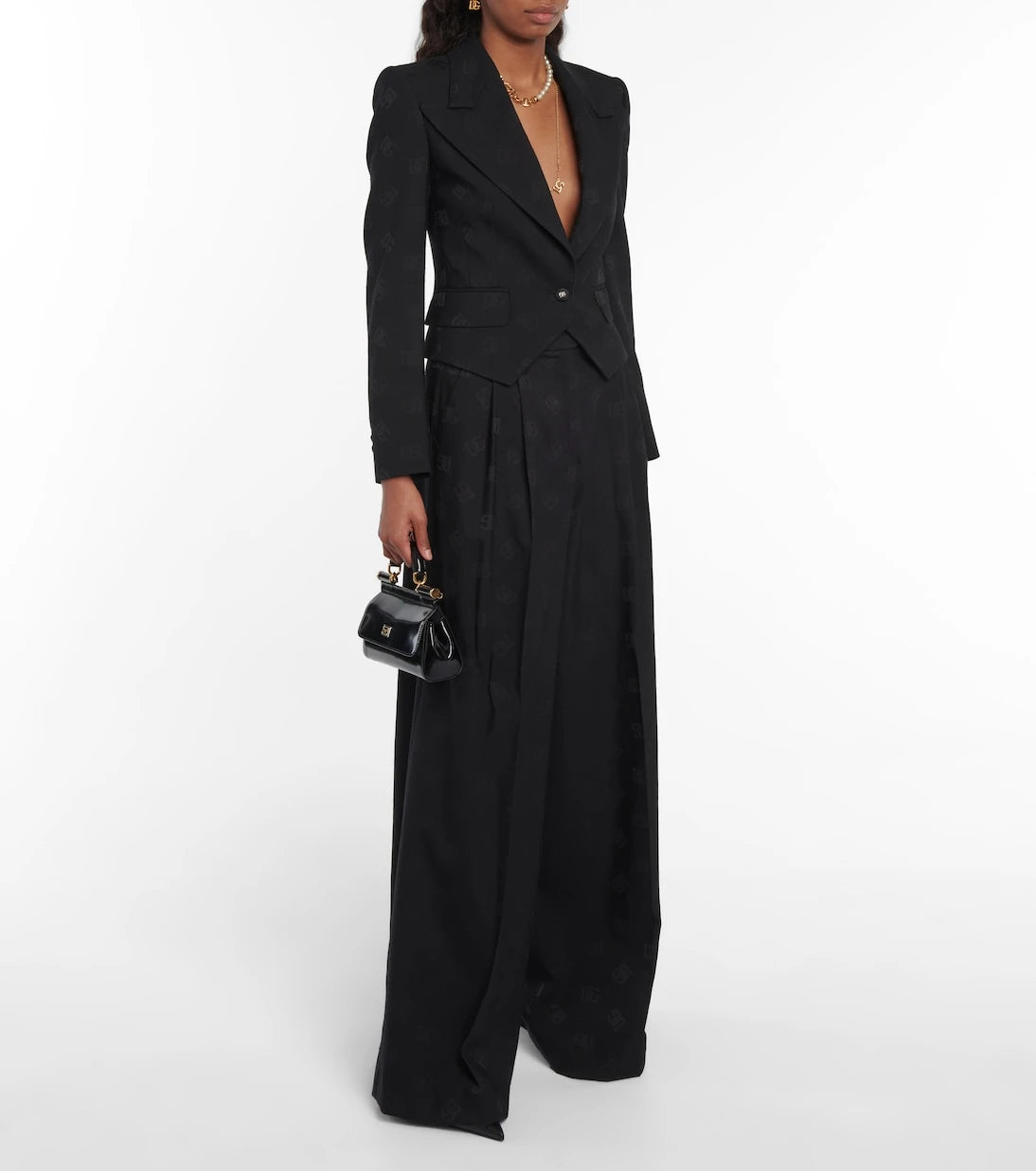 Dolce&Gabbana - High-rise wool-blend wide pants