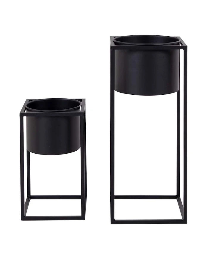 House Nordic Marla Izgaralı Saksı Seti 17 x 31 / 19,5 x 50,5 cm (2 Parça)