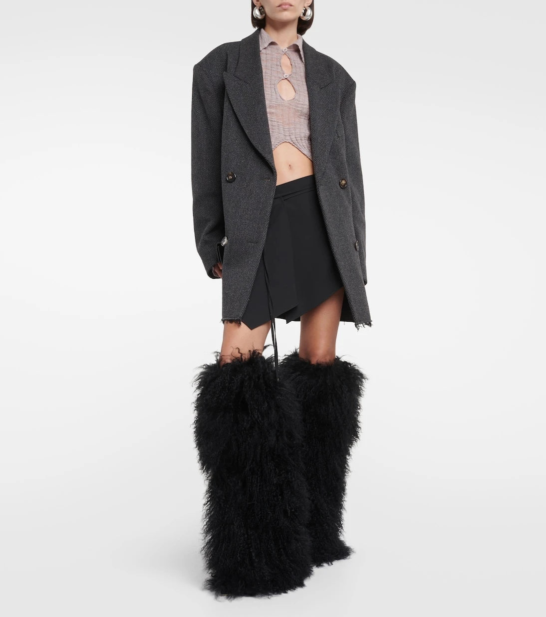 Paris Texas - Shearling fur boots