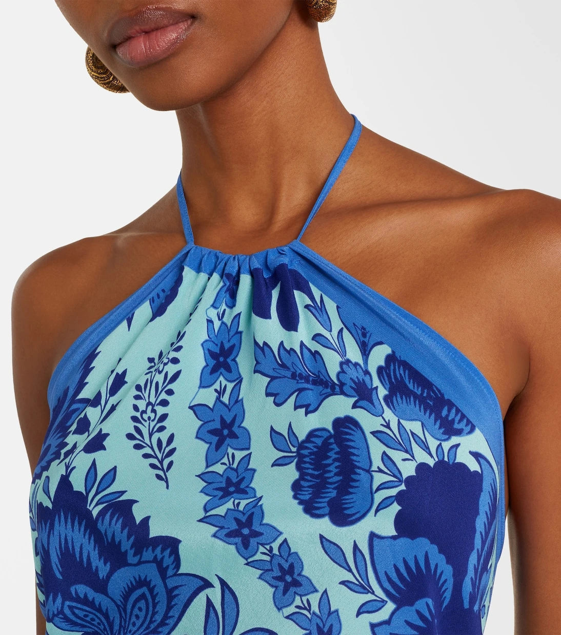 Etro - Paisley halterneck silk top