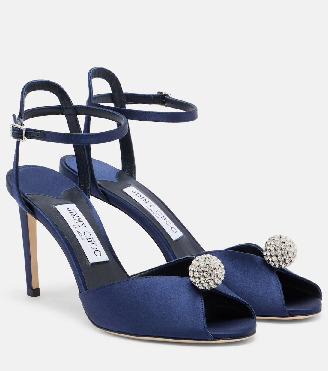 Jimmy Choo - Sacora embellished satin sandals