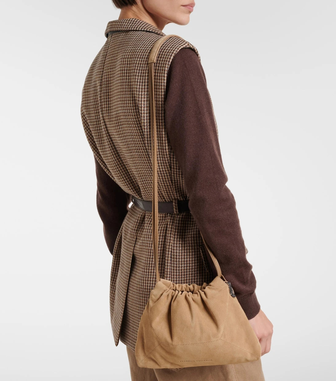 Brunello Cucinelli - Mellow Small suede shoulder bag