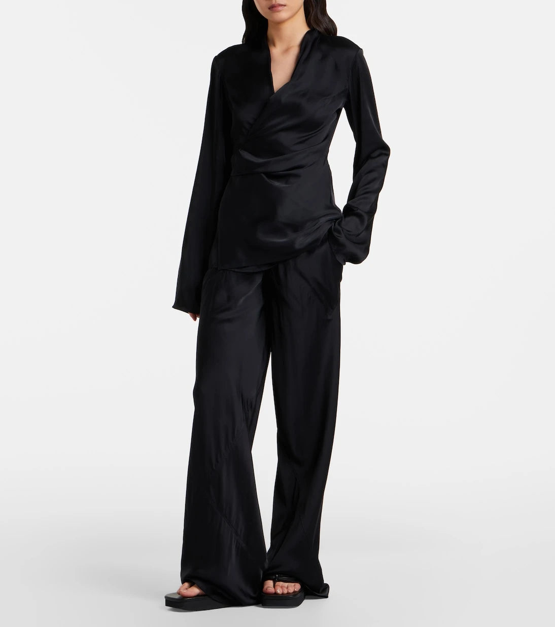Rick Owens - Laura satin wrap top