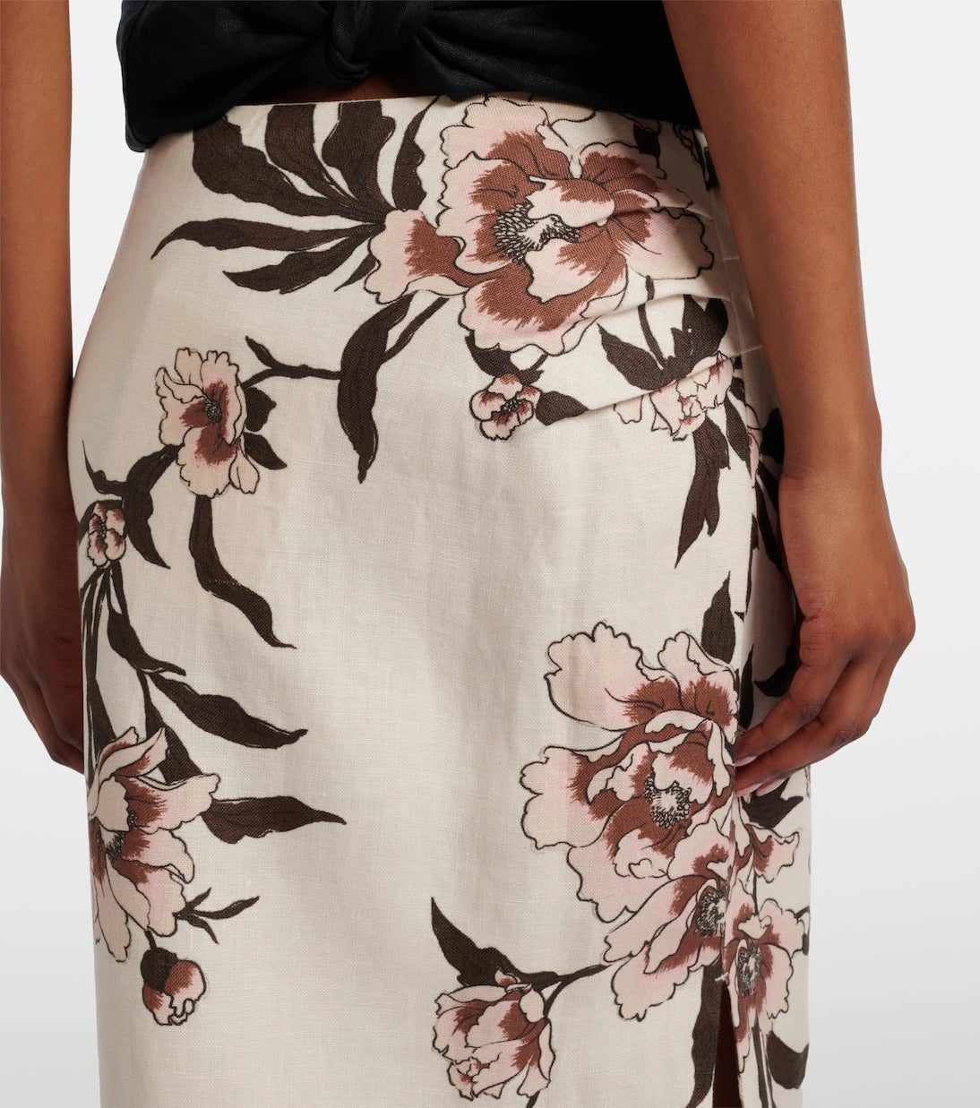 SIR - Floral linen maxi skirt