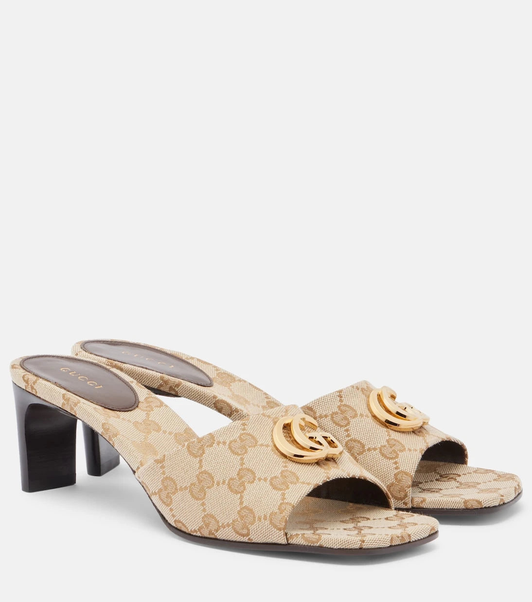 Gucci - Marmont Double G GG canvas mules