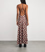 DÔEN Multi Silk Plaid Maxime Maxi Dress