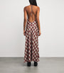 DÔEN Multi Silk Plaid Maxime Maxi Dress