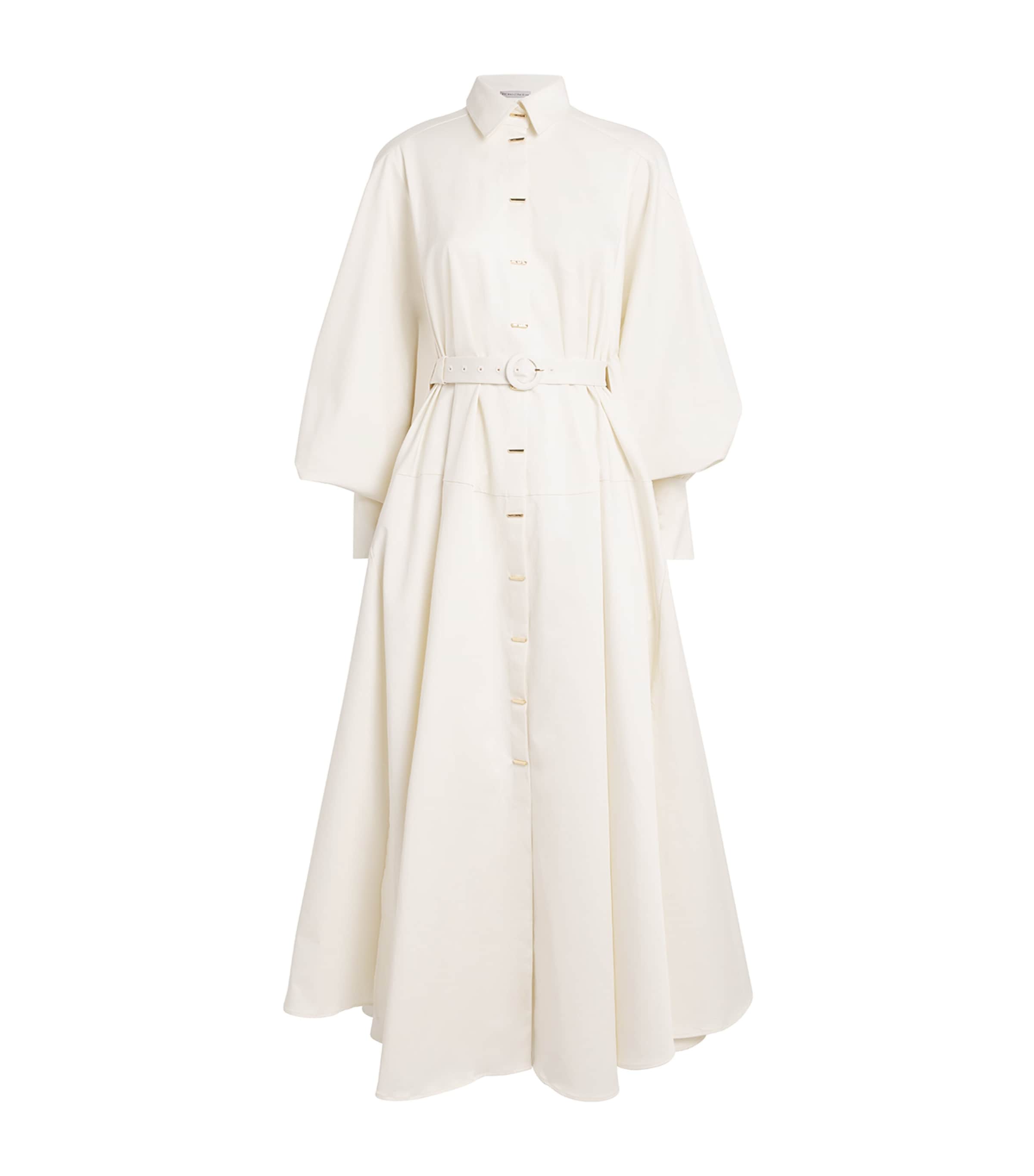 Palmer//Harding White Stretch-Cotton Comfort Found Midi Dress