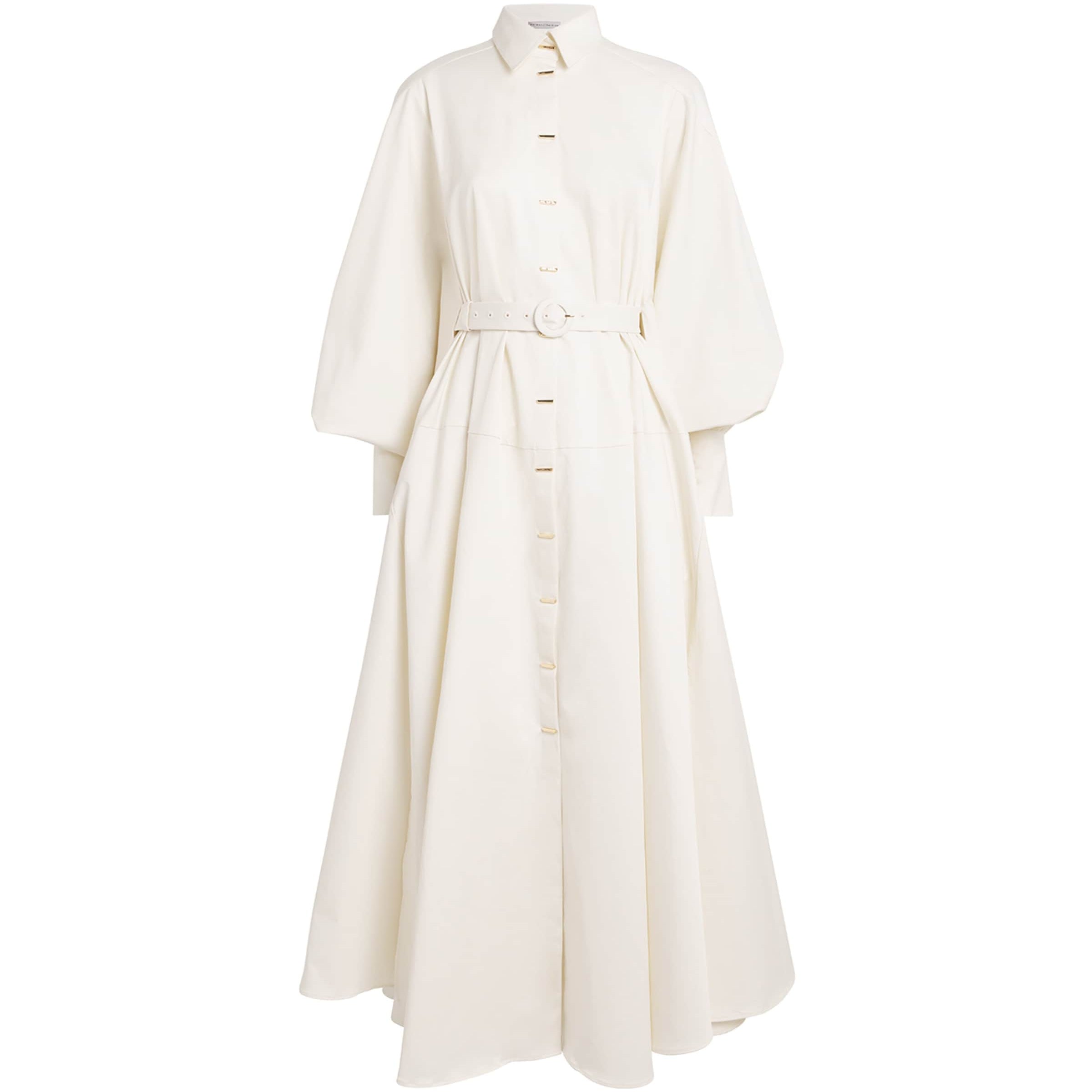 Palmer//Harding White Stretch-Cotton Comfort Found Midi Dress