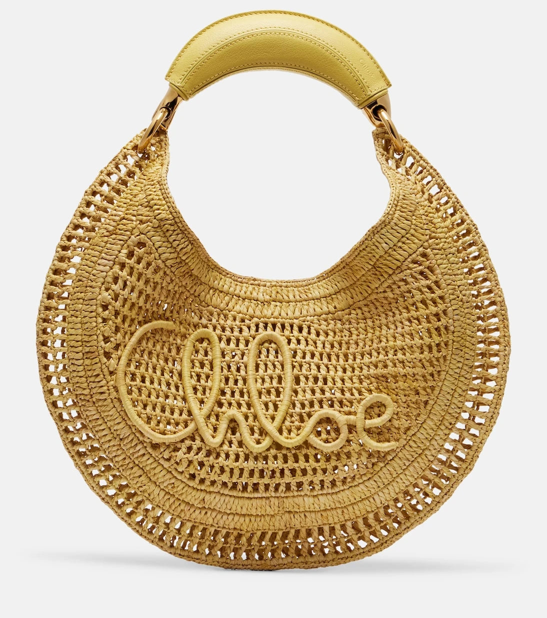 Chloé - Summer Banana raffia shoulder bag