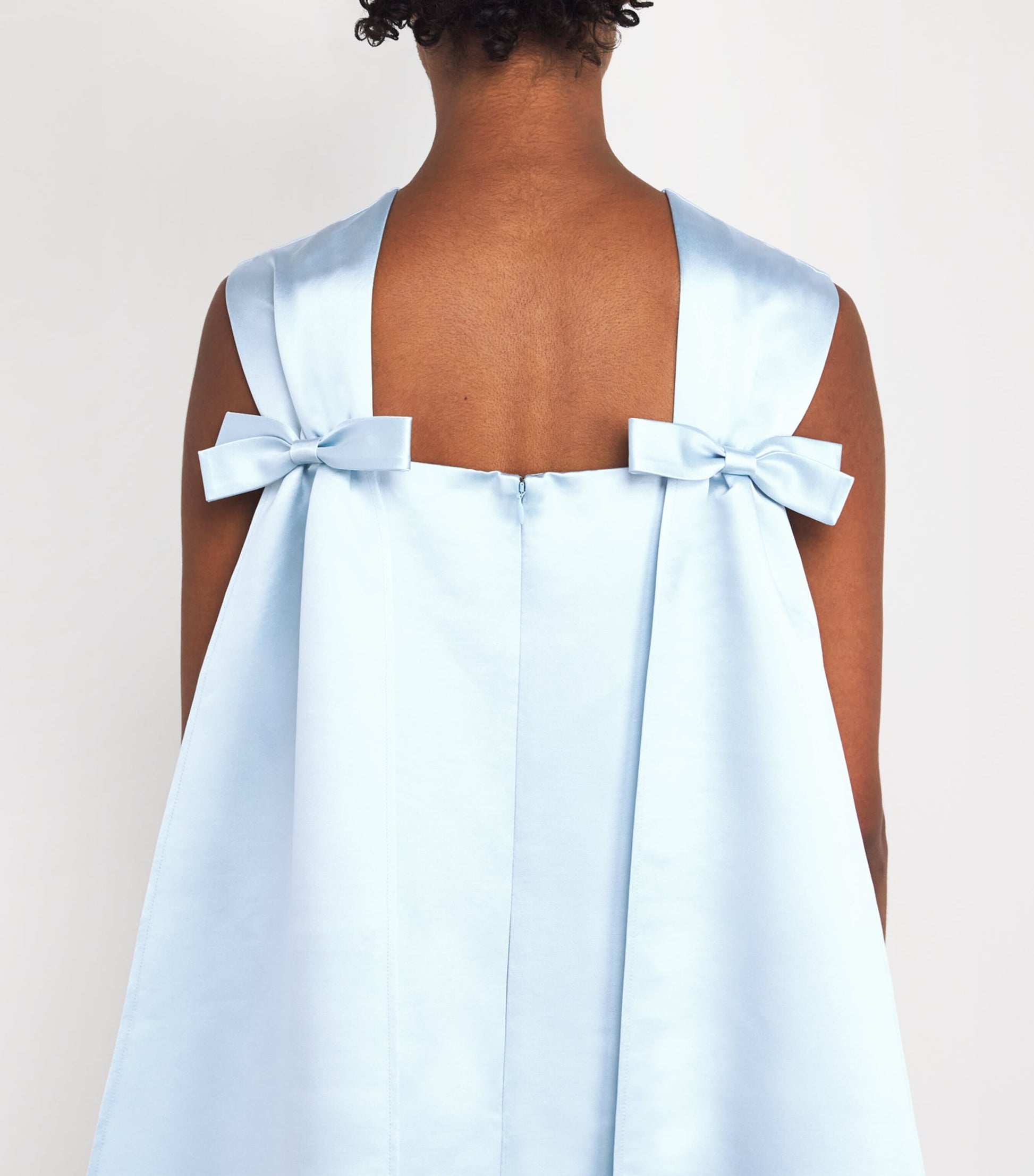 Huishan Zhang Blue Satin Embellished Amoret Gown