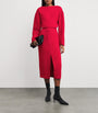 Carven Red Crepe Midi Dress