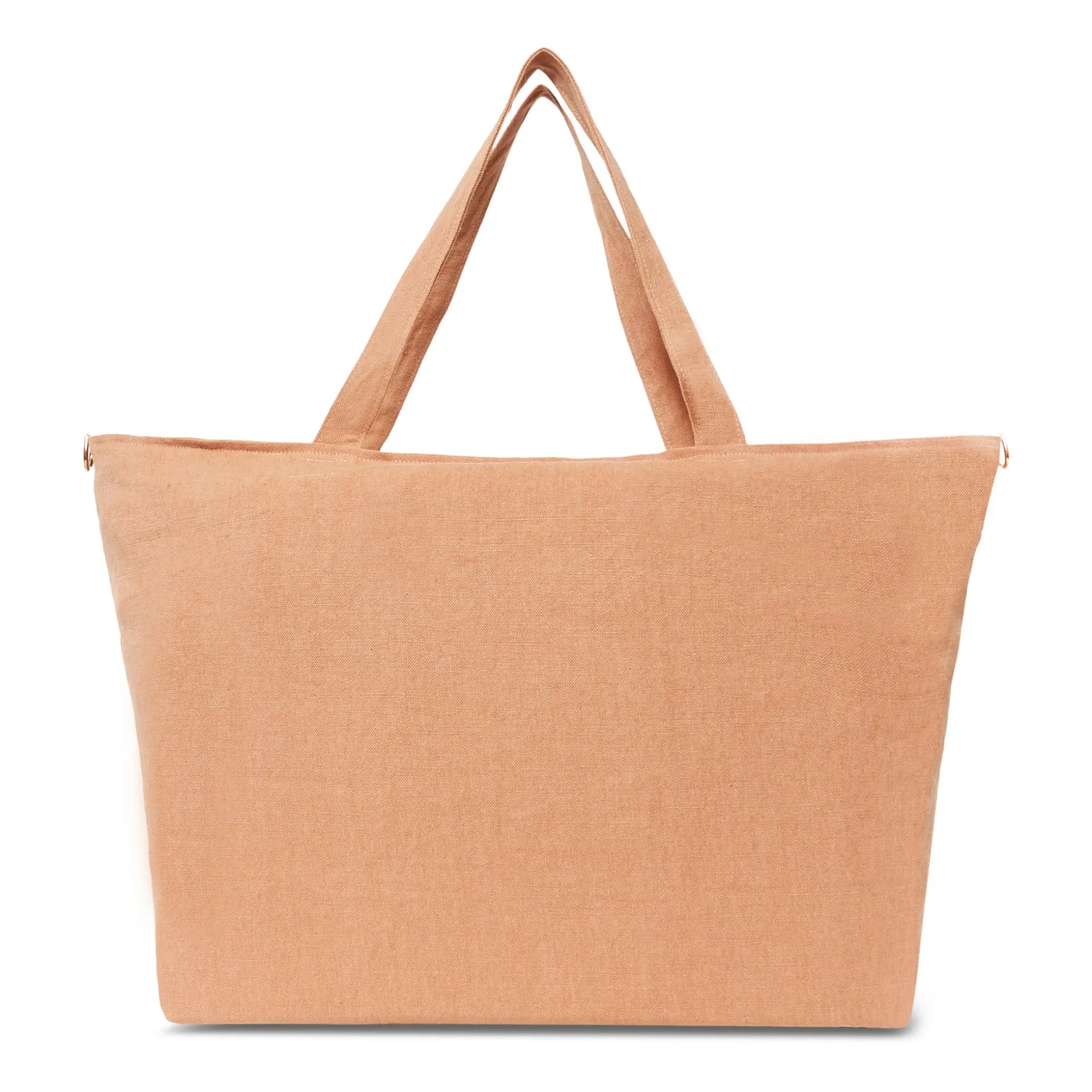 Adorna - Caroline Linen Weekend Bag | Terracotta