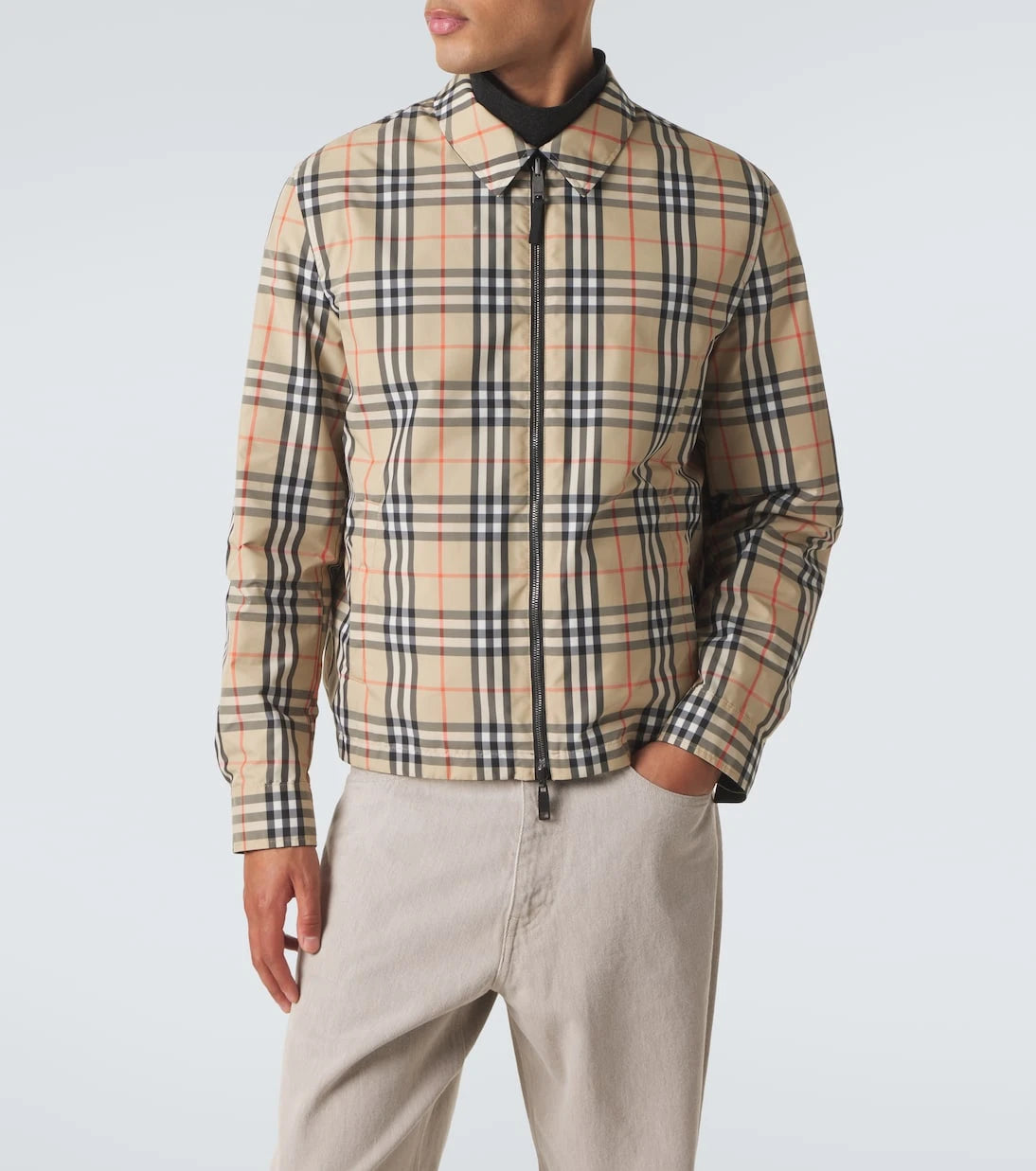بربري - جاكيت Bloomsbury Burberry Check قابل للارتداء على الوجهين