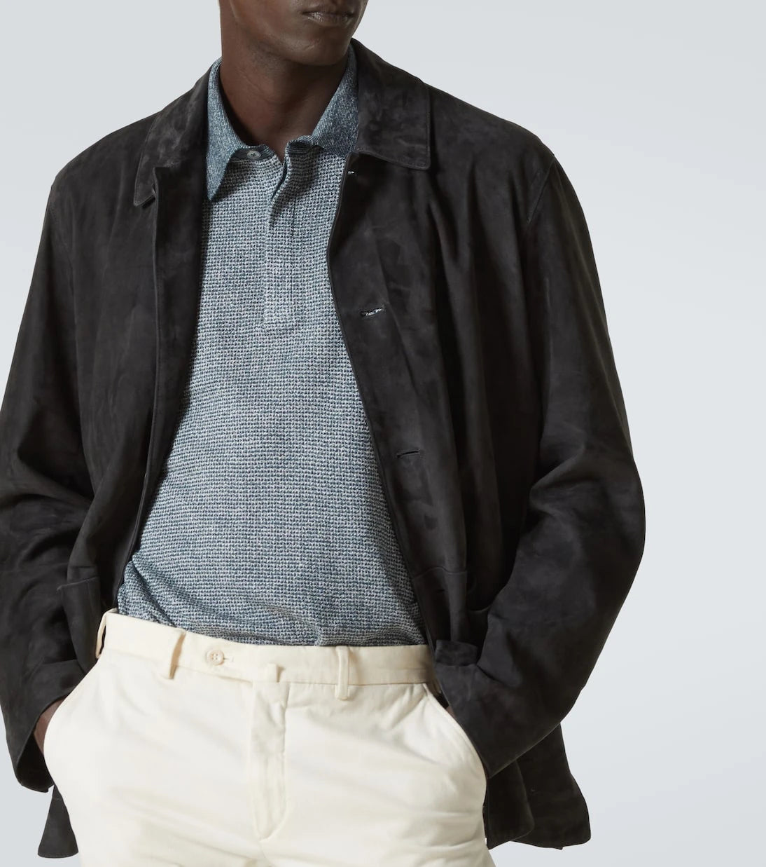 Zegna - Cotton, linen, and silk polo shirt