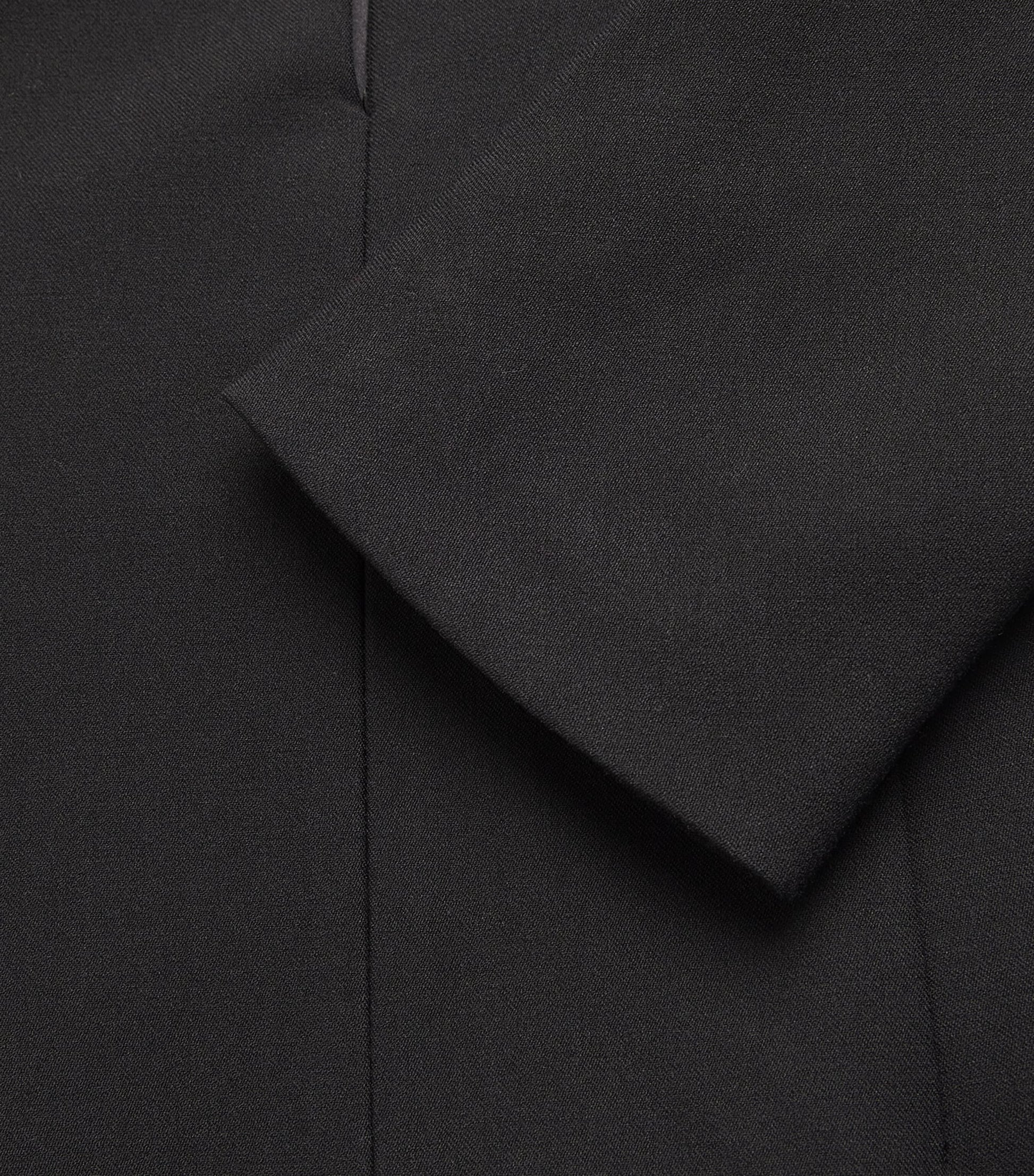 Wool Contoured Mini Dress BLACK