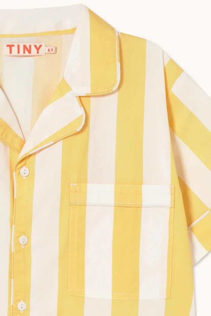 Детска памучна пижама Tinycottons YELLOW STRIPES SET