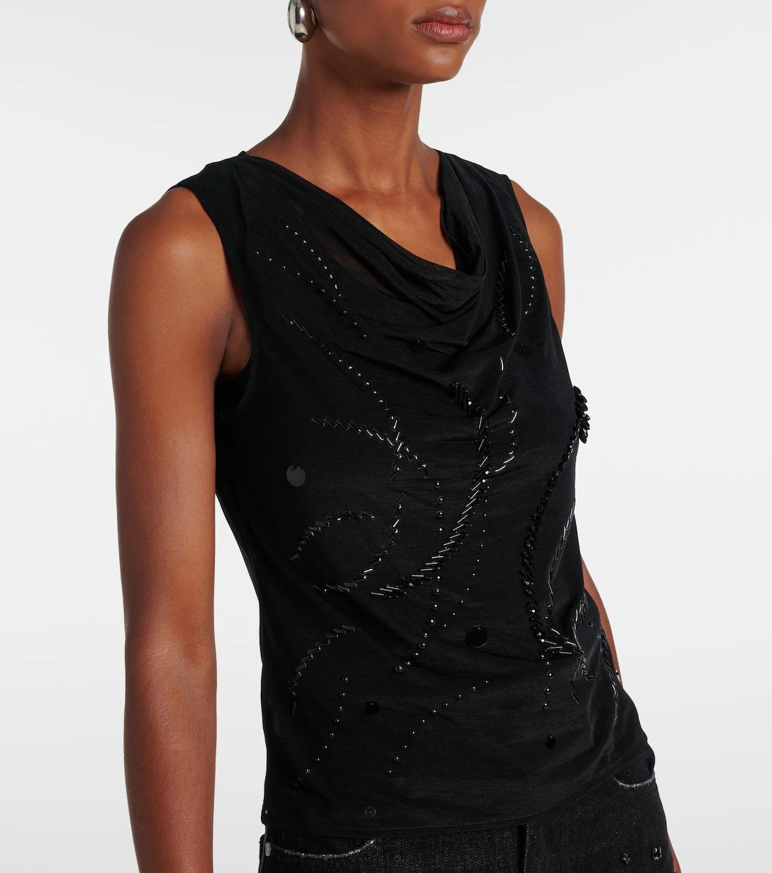 Xu Zhi - Beaded mesh top