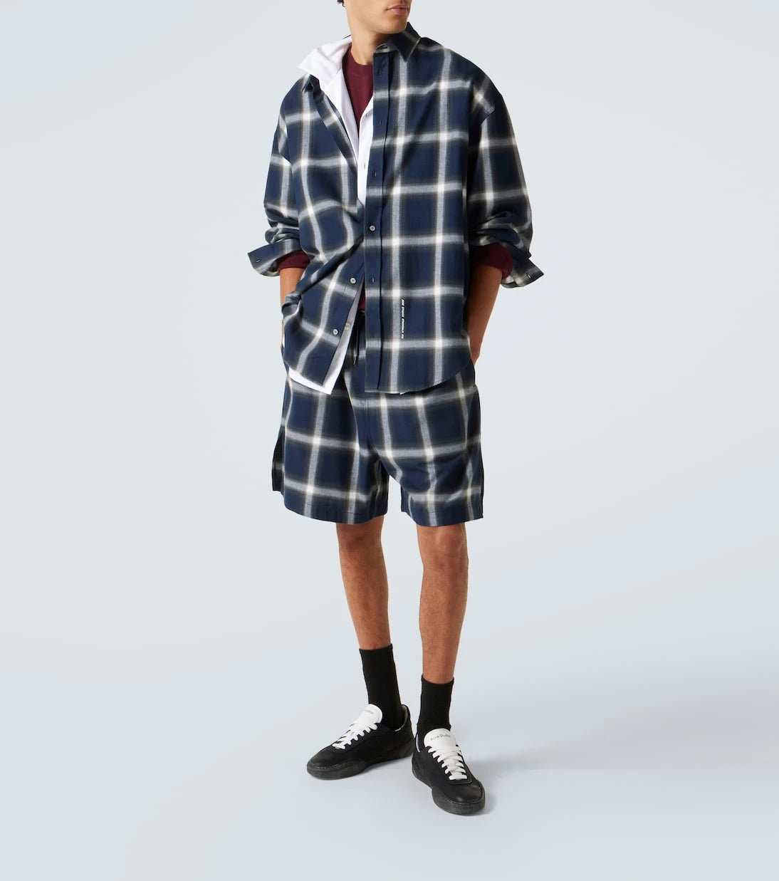 Acne Studios - Ekose pamuklu şort