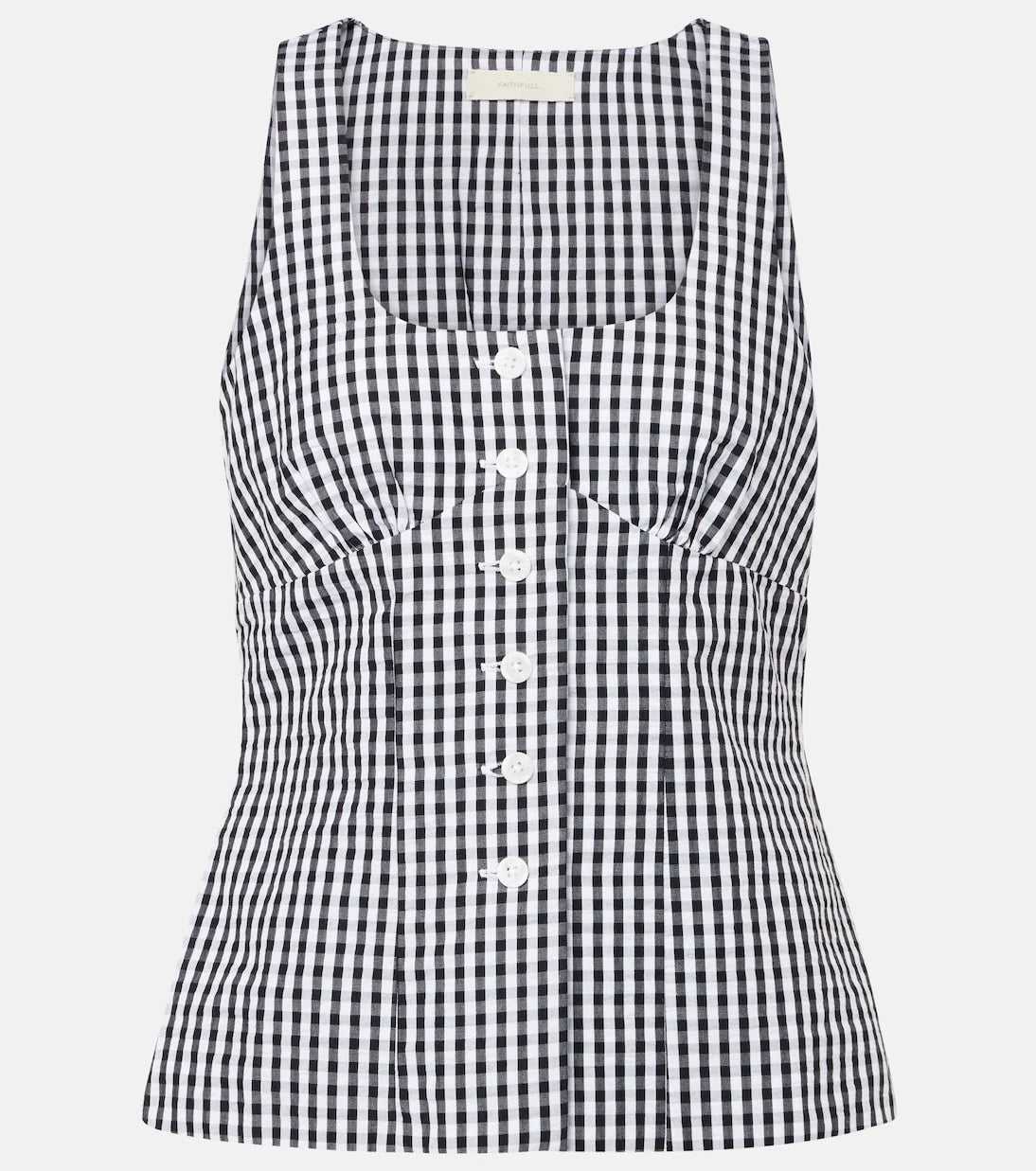 Faithfull - Gingham cotton poplin top