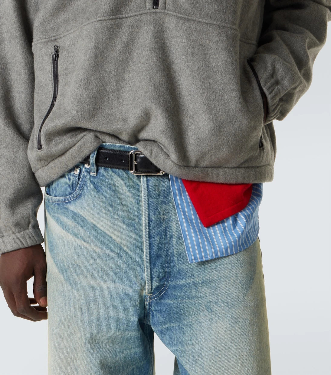 Auralee - Silk fleece half-zip sweatshirt