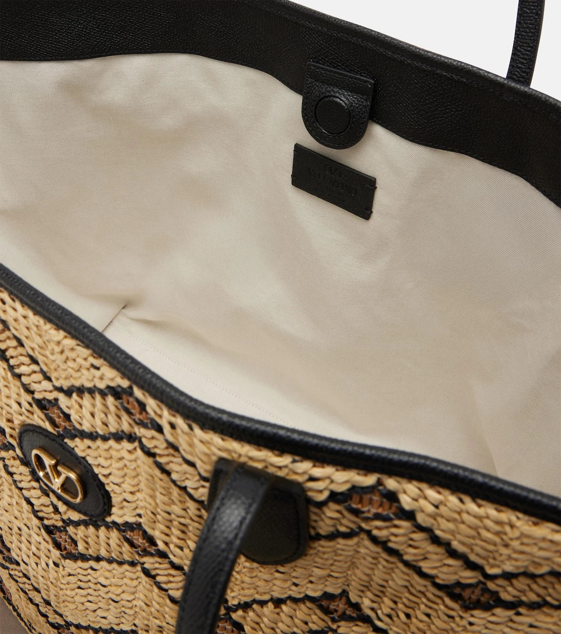 Valentino Garavani - VLogo Large raffia tote bag