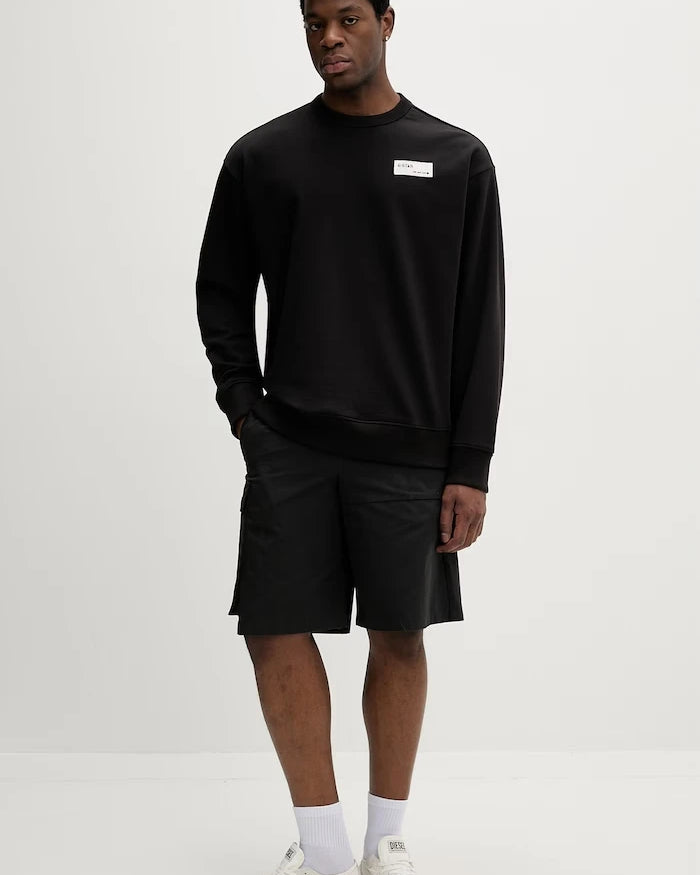 G-Star düz erkek pamuklu sweatshirt HB badge r sw