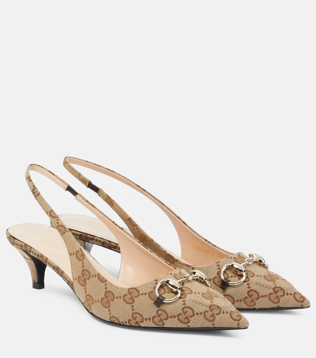 Gucci - Horsebit GG slingback pumps