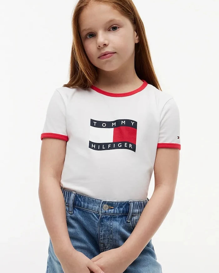 Çocuklar için pamuklu Tommy Hilfiger tişört
