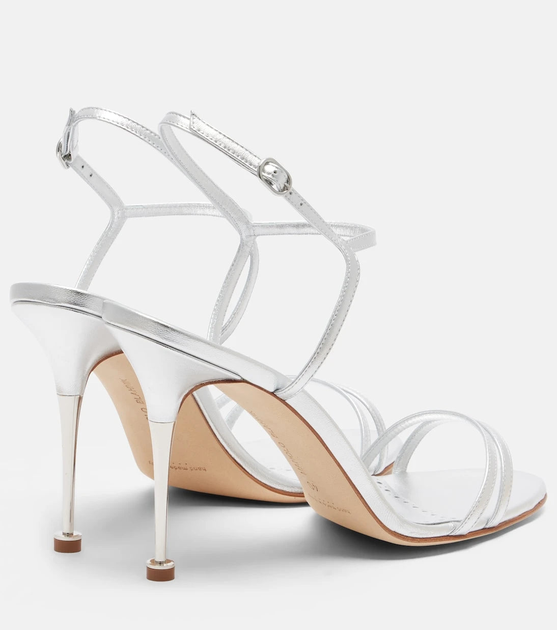 Manolo Blahnik - Ciagapla 105 metallic leather sandals