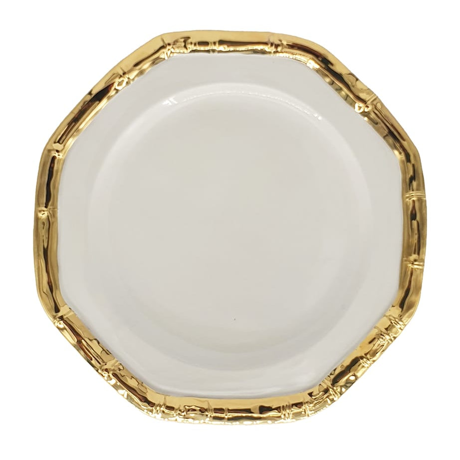 Ceramic Bamboo Salad Plate (21cm)