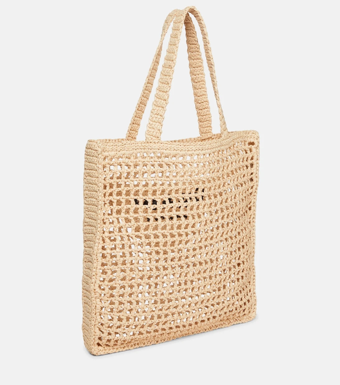 Prada - Small logo raffia tote