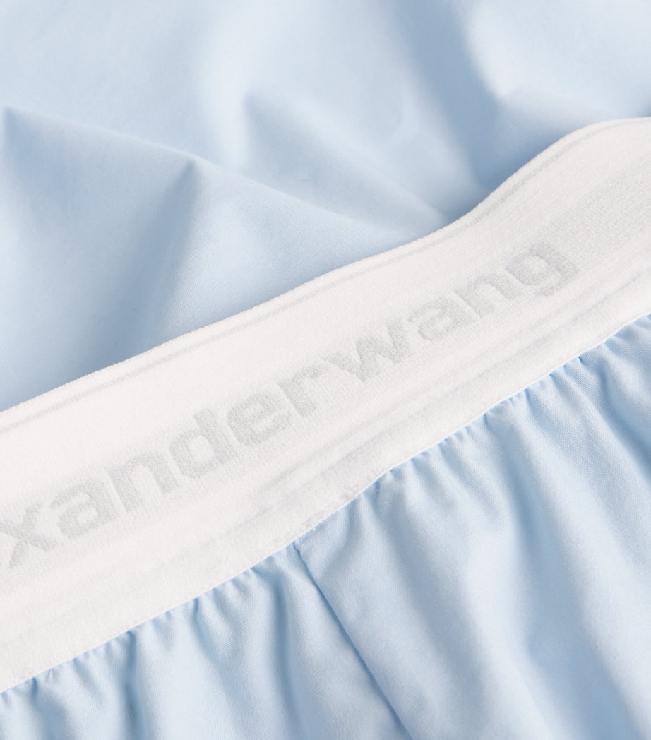 Alexander Wang Blue Cotton Logo Shorts