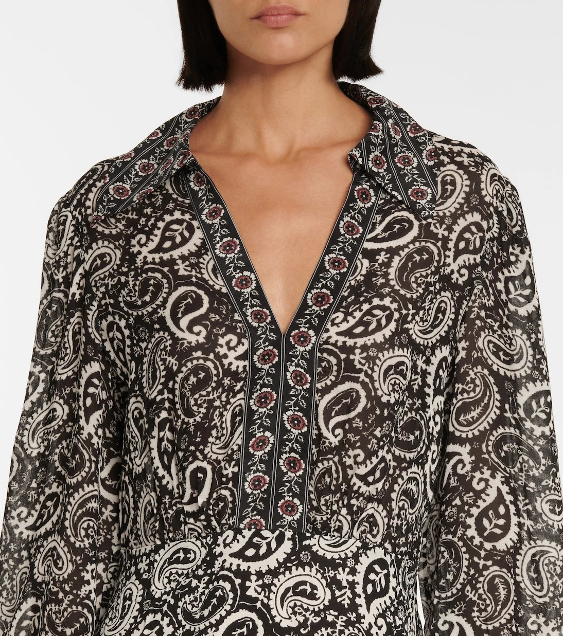 Rixo - Indy paisley-printed silk minidress