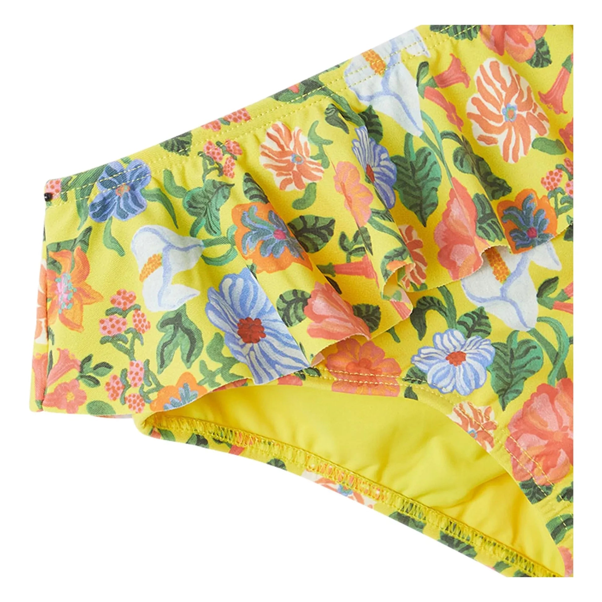 Fabula - 2 Piece Swimsuit Flounced Flowers | Yellow