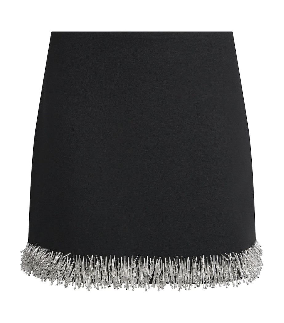 Simkhai Black Embellished Dua Mini Skirt