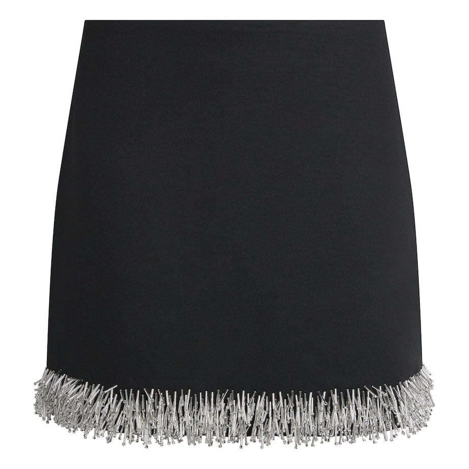 Simkhai Black Embellished Dua Mini Skirt