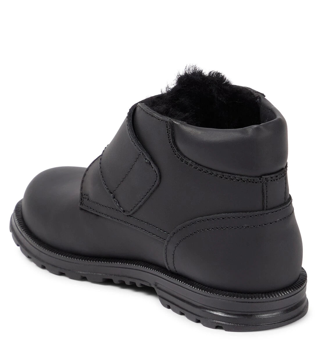 Dolce&Gabbana Kids - Faux shearling-lined leather ankle boots