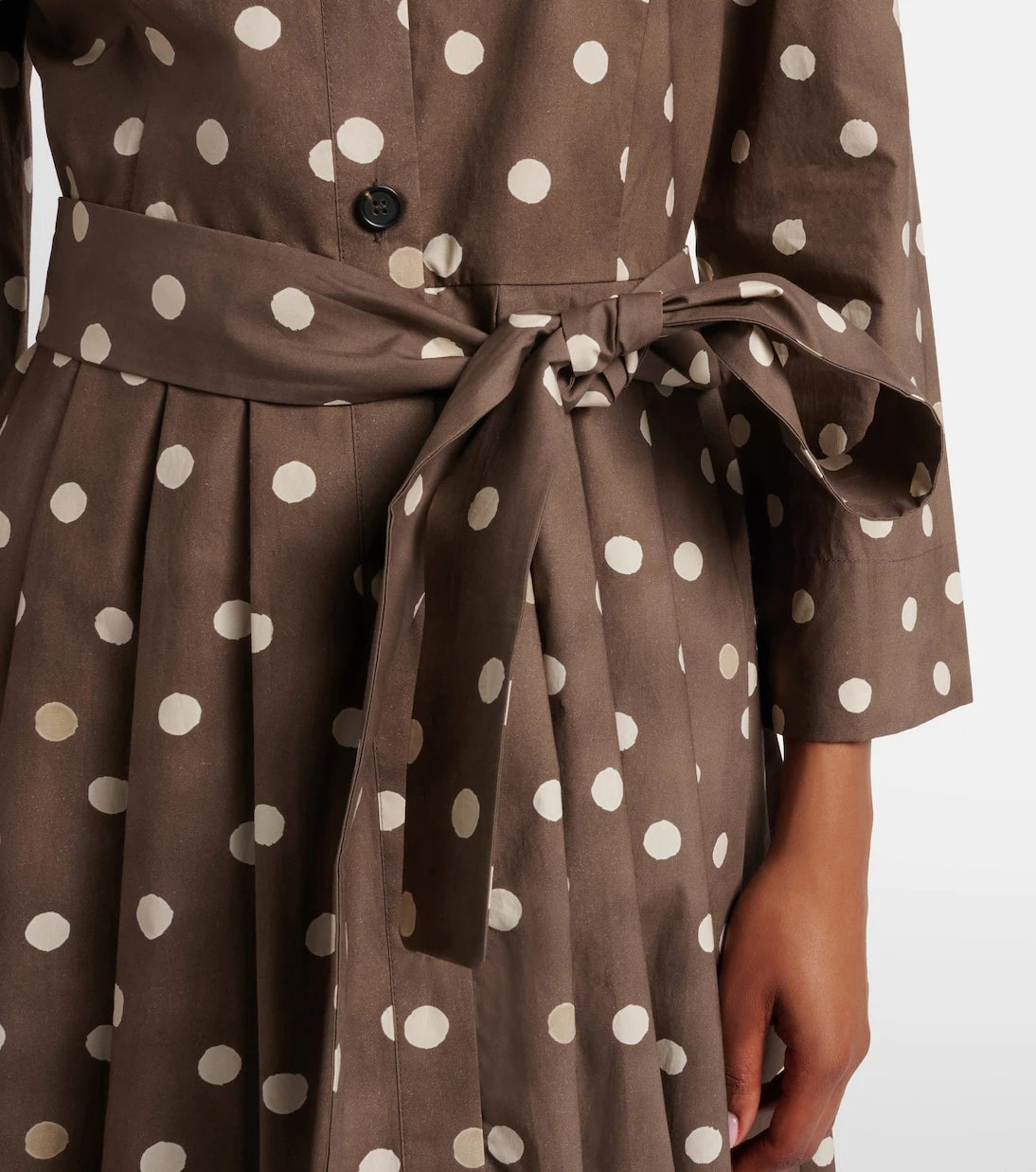 'S Max Mara - Pesche polka-dot cotton shirt dress