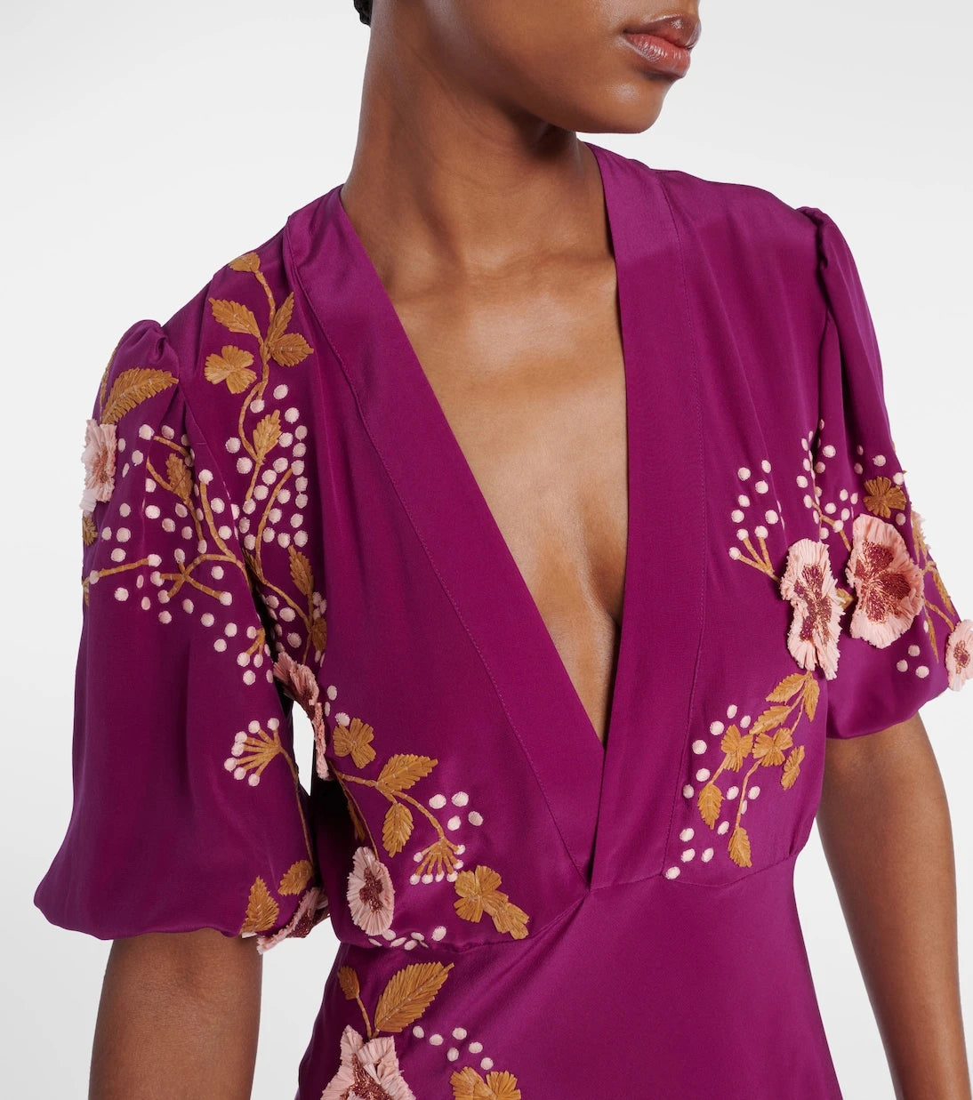 La DoubleJ - Marlene embroidered silk gown
