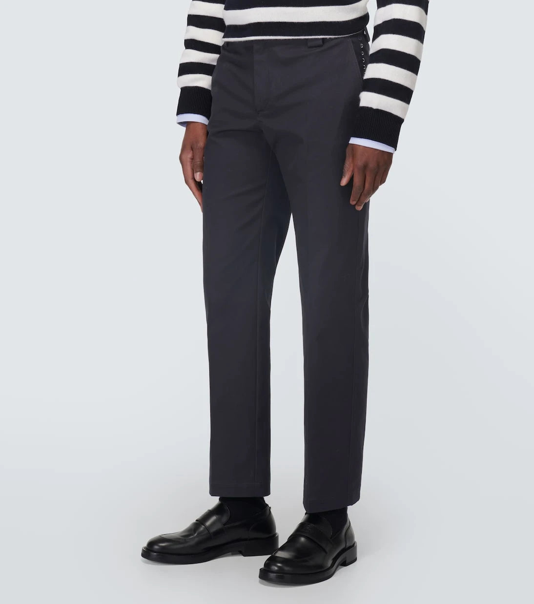 Valentino - Rockstud canvas straight pants