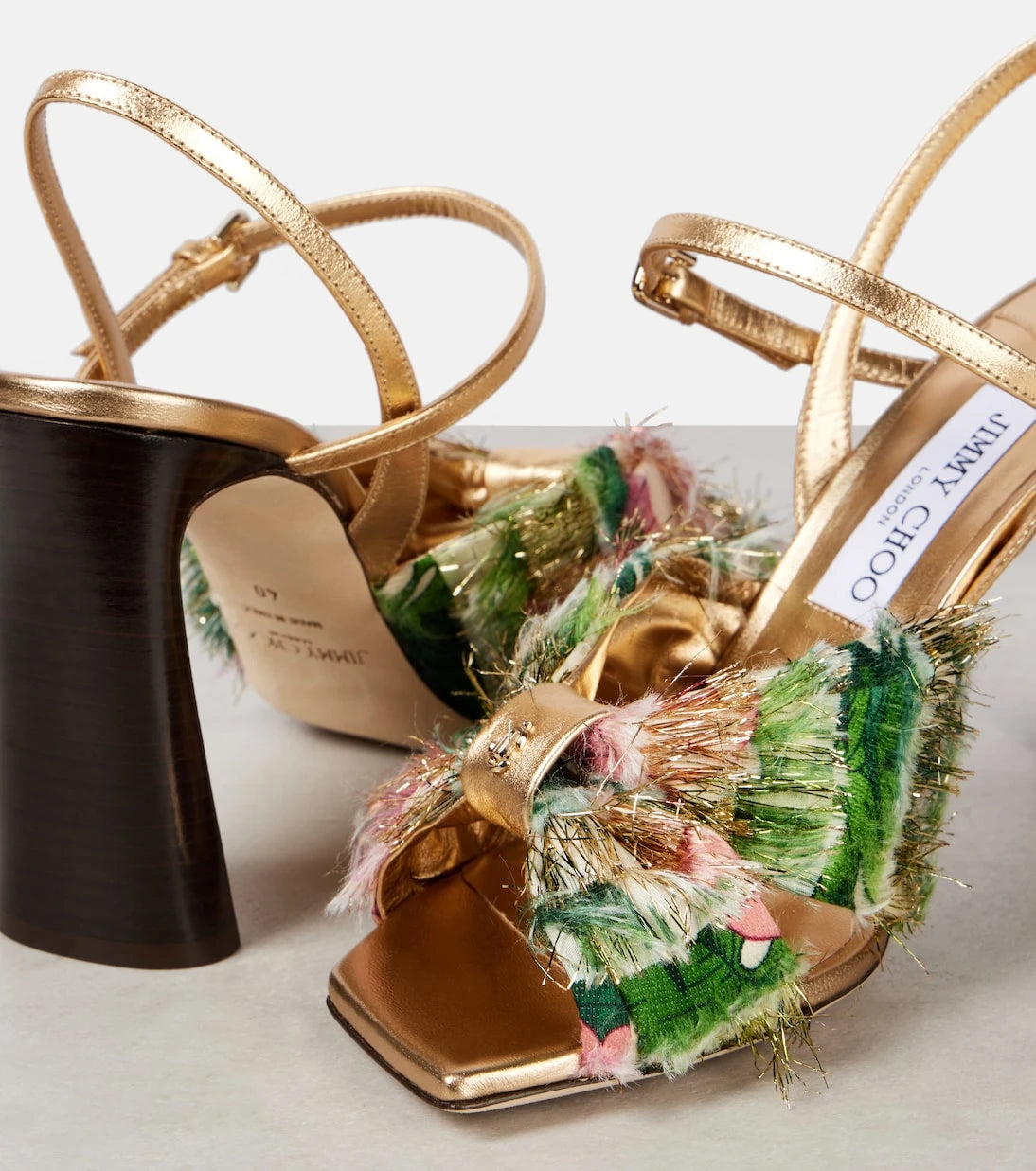 Jimmy Choo - Annika 95 metallic leather sandals