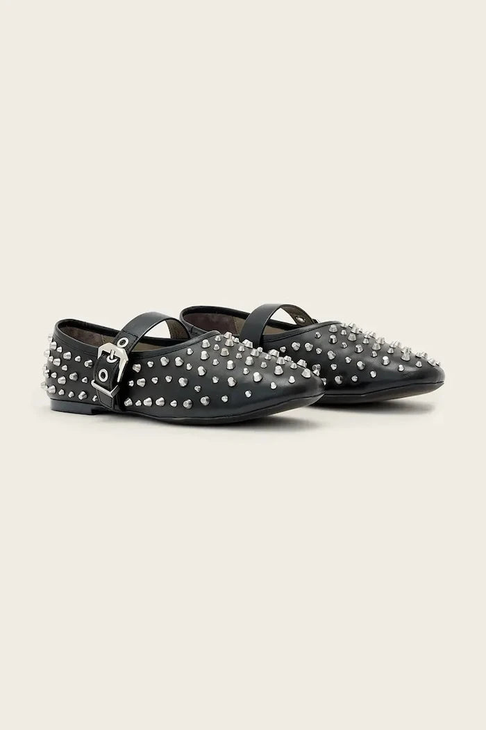 Кожени балеринки AllSaints Sabine Stud Shoe